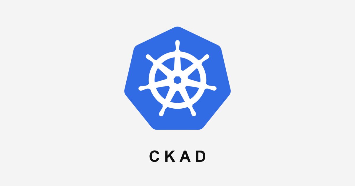 Kubernetes logo with the text CKAD